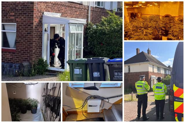 Specialist officers joined officers from the Leamington Safer Neighbourhood Team to carry out the drugs warrant on the property in England Crescent.