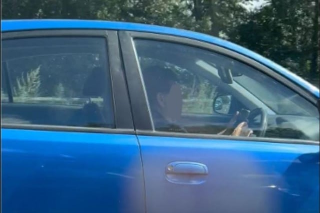 This driver was fined £200 and received 6 points on his licence after footage was submitted to Op Snap of him using a mobile phone whilst driving on the A46 Kings Hill on 2 August 2023.