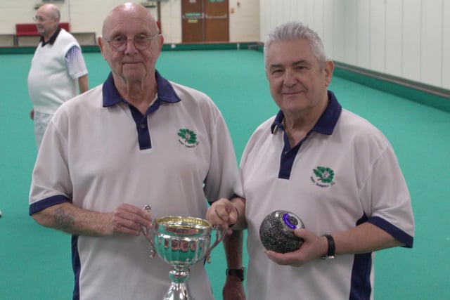 Over 60s Pairs winners Bruce Truman and Nigel Hewitson