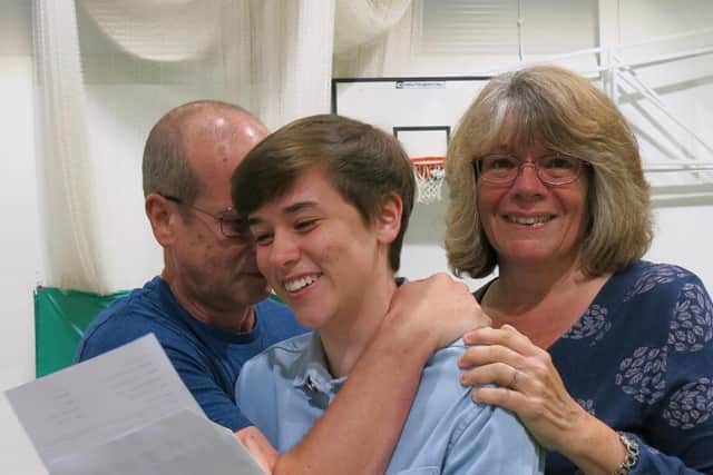 Southam College Pupil Erin celebrates her A-level results. Picture supplied