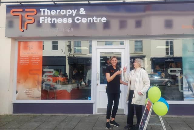 Lisa Moore outside her Fitness and Therapy Centre in Leamington with loyal client Joan Foweather who has been coming to see her for massages for nearly 20 years. Joan celebrated her 90th birthday in March.