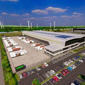 What the huge new M&S national distribution centre is expected to look like.