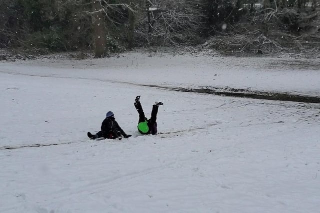 Snow on Priory Park