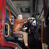 Connor's enjoys his visit to Rugby Fire Station.