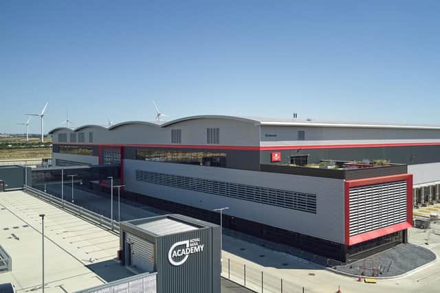 The largest Royal Mail parcel hub in the UK, spanning 53 acres and totalling 840,000 square feet of warehousing space, at Daventry International Rail Freight Terminal (DIRFT).