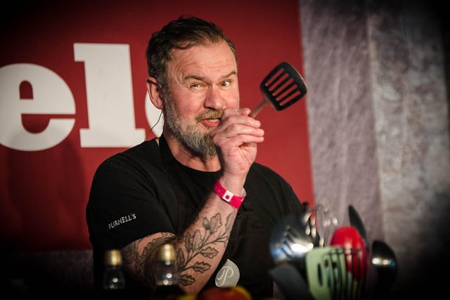 Glynn Purnell was one of the celebrity chefs who gave a demonstration at the event. Photo by Andrew Lock.