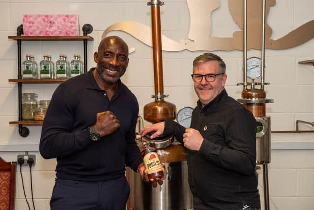 Johnny Nelson and David Blick at Warwickshire Gin's distillery in Leamington. Photo by Mark Varney