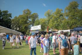A sunny day at Leamington Food Festival.