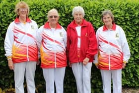 Warwickshire's winning rink against Bedfordshire - Janet Miller, Maureen Edwards, Pat Dahlgren and Pat Lowe