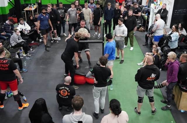 Action from one of their previous stongman style events
