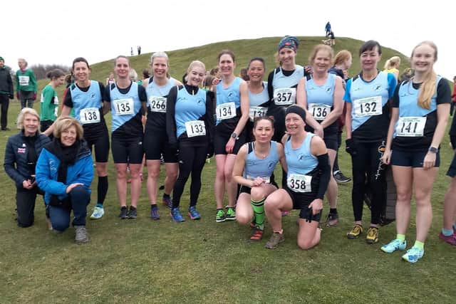 The Rugby & Northampton AC ladies team who competed in the Midland Women’s Cross Country League
