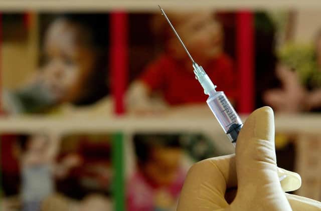 A nurse handles a syringe at a medical centre in Ashford, Kent, similar to those which will be used for a new combined jab for babies. The vaccination will protect children against Diptheria, Tetanus, Whooping Cough, Hib and Polio and will be administered to babies over two-months-old later this year. Plans for a shake-up of the vaccine regime for babies are being formally unveiled by senior health officials today. But health campaigners and politicians have warned the Government that it risks a repeat of the MMR controversy unless more reassurances are given about the safety of a new five-in-one immunisation jab. The Government's plans for a combined vaccination emerged over the weekend, when the Department of Health also confirmed that mercury is to be removed from the whooping cough vaccine. 10/09/04: There is no evidence to support a link between the controversial MMR jab and the development of autism in children, researchers said Friday September 10, 2004. Concern about a reported link between the triple vaccine and the disorder has led to a drop in the number of parents getting their children vaccinated against measles, mumps and rubella in the UK.   *07/12/04: Immunisation against infectious disease has saved more lives than any other public health intervention in Irish history, apart from providing clean water, it is claimed. Minister of State Tim O'Malley urged parents to ensure their children were protected against infectious diseases. 