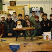 Level 1 carpentry and joinery students have joined forces with site carpentry Level 2 and 3 learners to create items to be sold or raffled off at the college’s annual Lambing and
Animals Weekend,  where 40 per cent of the money raised from items sold will be donated to Molly Ollys. Photo supplied