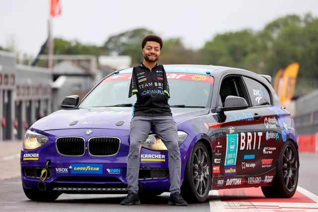 Callum Smith, 23, was born without arms but has already hit speeds of more than 110mph on track thanks to a custom foot-steering plate. Pic: Anita Maric / SWNS.