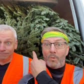 Coventry and Warwickshire’s Charity Christmas Tree Collection has announced its collection dates for 2024, celebrating its fifth year of shredding trees and raising funds. Picture shows volunteers Dean and Peter during a previous collection. Photo supplied