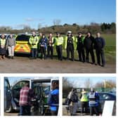 Pictured: Officers from Warwick District Council, Warwickshire Police, the Driver and Vehicle Standards Agency and mechanics from a local garage, taking part in the inspection process. Photos supplied by Warwick District Council.