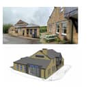 Top: The Waterside Inn in LeamingtonBottom: A CGI image of the Leamington drive-thru plans. Credit: Boyle & Summers architects.