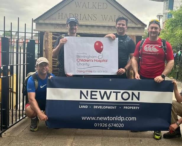 The five-man team at Newton LDP after the end of the Hadrian's Wall challenge. Picture supplied.