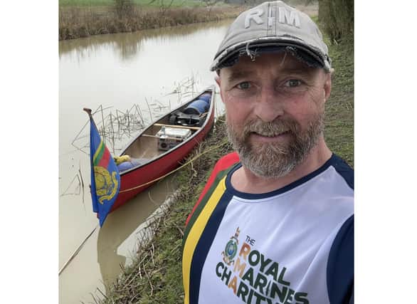 Stephen’s journey will raise money for The Royal Marines Charity.
