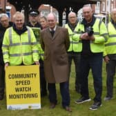 The launch of the Milverton Community Speed Watch scheme.