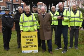 The launch of the Milverton Community Speed Watch scheme.
