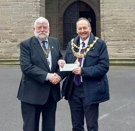 Rotary President Dick Dixon with Mayor Cllr Dave Skinner