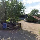 A Google Street View image of Toft Cottage Farm showing how the farmhouse and the buildings to the back of the site can be separated out in line with the planning application for holiday lets.