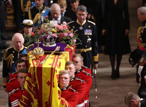 <p>David Sanderson, front right, was one of the pallbearers. Picture by Ian Vogler (Getty Images).</p>