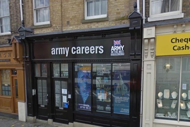 In the army now... Army Careers had a prime spot in Rugby town centre.