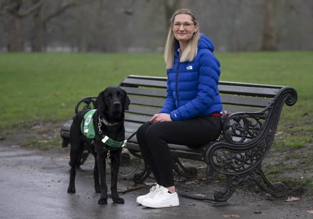 24-year-old, Jemima Banks and her assistance dog, Albert who has been nominated for the The Kennel Club Hero Dog Award 2023. Photo by Matthew Dickens/BeatMedia