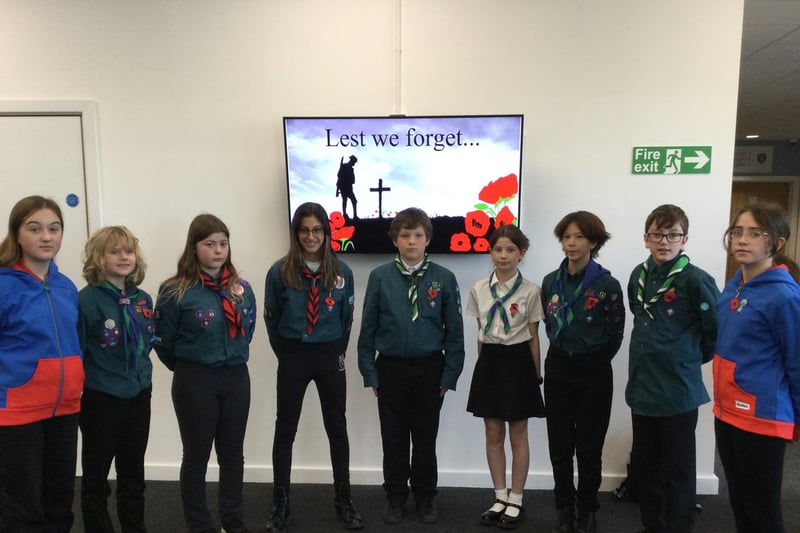 Rugby Free Secondary marked Armistice Day with a two minute silence, the Last Post being played by Mr Isles and 'In Flanders Fields' being read by Mr Moss.