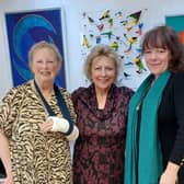 Grace, Sonia and Cathy at the exhibition opening