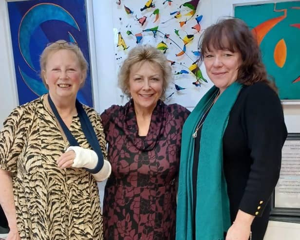 Grace, Sonia and Cathy at the exhibition opening