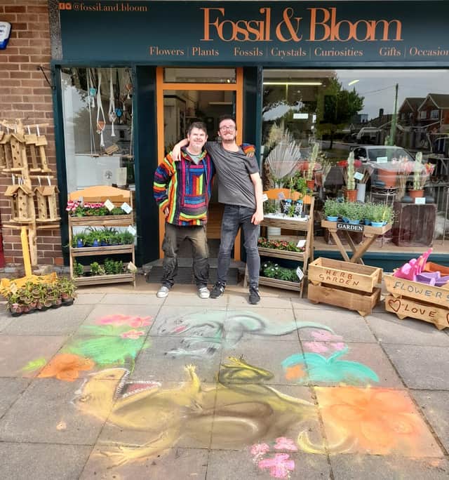 Stephen Pratt and Joe Millidge outside the shop in St Nicolas Park Drive.