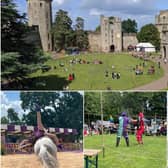 Warwick Castle has unveils its dramatic new Midsummer Carnival - complete with horse riding stunts, Elizabethan pageantry and fighting knights. Photo by Kirstie Smith