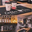 New coffee bar at florist.