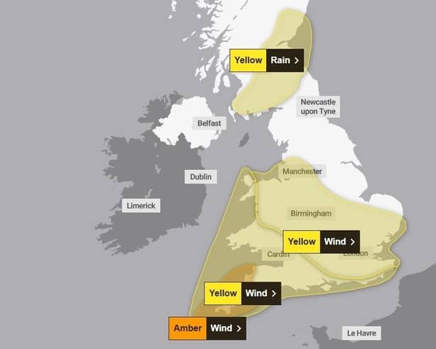 The Met Office has issued a yellow weather warning for Warwickshire as Storm Austen approaches. Photo by Met Office