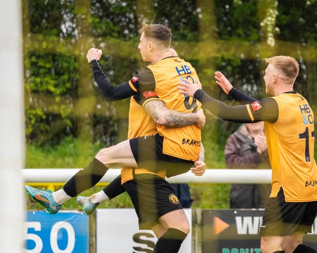 Leamington clinched a play-off place with victory over Sudbury. Pic: Cameron Murray.