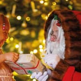 Father Christmas at Kenilworth Castle.