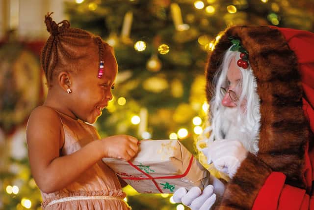 Father Christmas at Kenilworth Castle.
