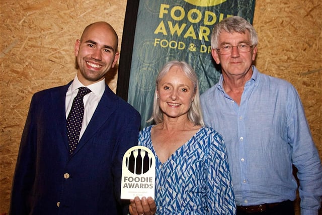 William Seymour, Jacquie Wells and Andrew Wells of St Maur in Alcester - winners of the Foodie Start-up Award. Photo by David Fawbert Photography