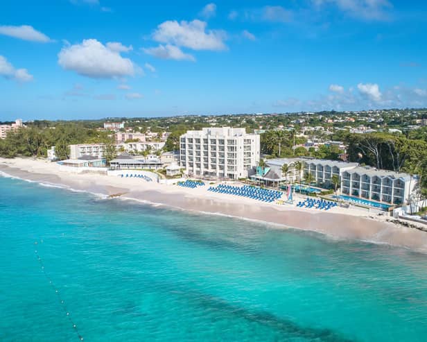 An ariel view of Sea Breeze Beach House in Barbados. Image: Winter Park Photography