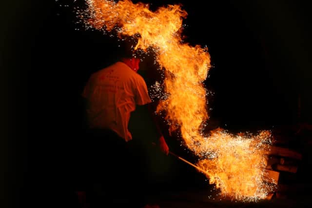 An image from the fire walk event. Picture supplied.
