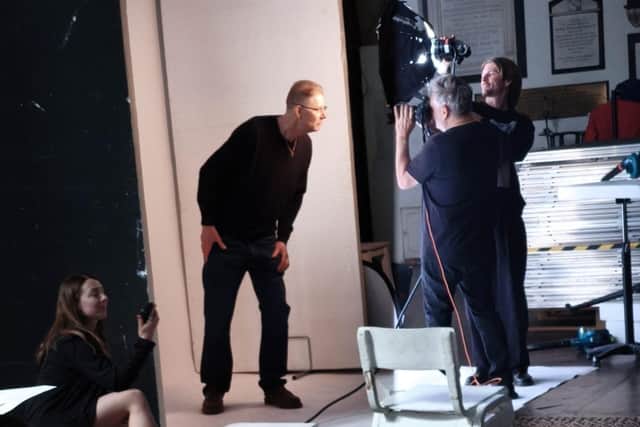 Rankin at work photographing Mark Godfrey of Leamington Spa Photographic Society, taken by Chris Chong.