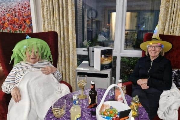 Residents also took party - waiting will bowls of sweets for the trick or treaters. Photo supplied
