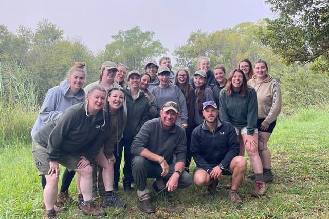 BSc Animal Behaviour students and BSc Canine Therapy and Rehabilitation students from Moreton Morrell College exploring Johannesburg, South Africa. Photo supplied