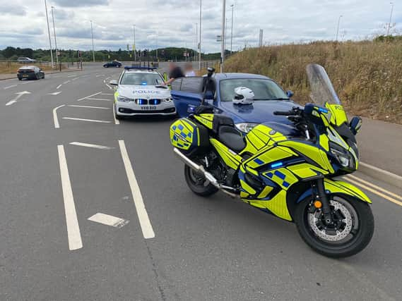 Officers stopped a BMW One Series on Peabody Way yesterday (Thursday).