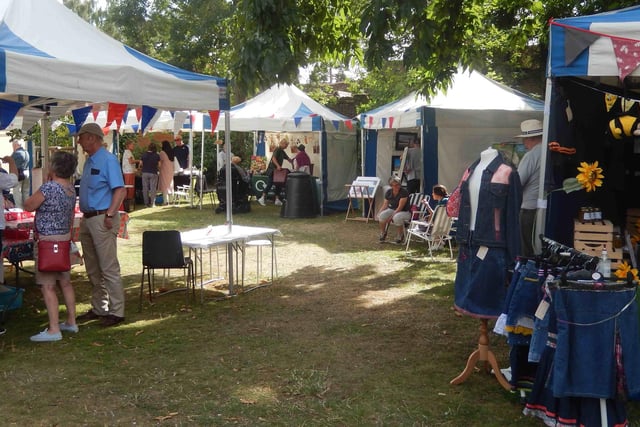 Craft and other stalls were set up in the Pageant Garden. Photo supplied