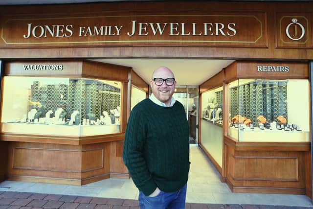 Richard Jones, owner of Jones Family Jewellers, outside the new store