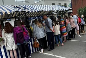 Around 10,000 people descended on Kenilworth for the food festival held in Warwick Road and Talisman Shopping Centre with many coming prepared for the weather conditions. Photo supplied